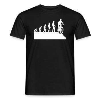 Cycliste Evolution Mountain Bike Rider Cadeau - T-shirt homme - noir - Devant - AI Model Male 178 light (178cm)
