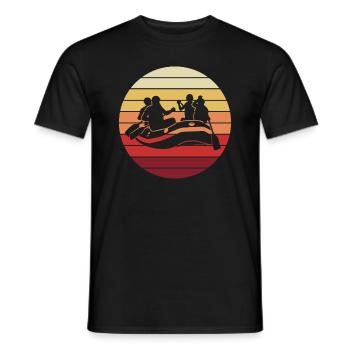 Rafting en eau vive Bateau Rétro Cadeau - T-shirt homme - noir - Devant - AI Model Male 178 light (178cm)