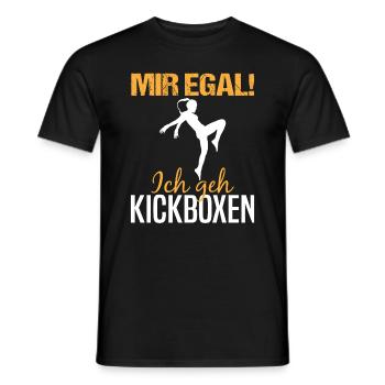 Kickboxerin Kickboxen Spruch Lustig Geschenk Damen - Männer T-Shirt - Schwarz - Vorne - AI Model Male 178 light (178cm)
