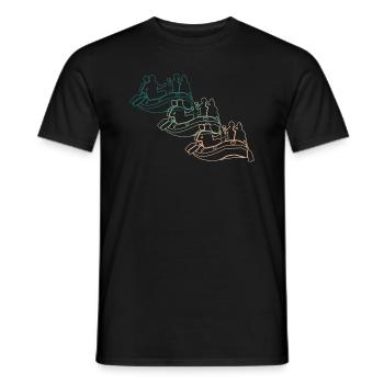 Rafting en eau vive Bateau Rétro Cadeau - T-shirt homme - noir - Devant - AI Model Male 178 light (178cm)