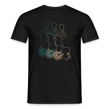 Wheelchair Basketball Wheelchair Basketball Retro - Men's T-Shirt - black - Front - AI Model Male 178 light (178cm)