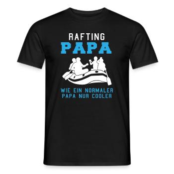 Rafting Papa Spruch Wassersport Geschenk Herren - Männer T-Shirt - Schwarz - Vorne - AI Model Male 178 light (178cm)
