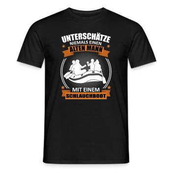 Rafting Alter Mann Spruch Wassersport Geschenk - Männer T-Shirt - Schwarz - Vorne - AI Model Male 178 light (178cm)