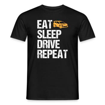 Racing Car Driver Saying Rally Motorsport Gift - Men's T-Shirt - black - Front - AI Model Male 178 light (178cm)