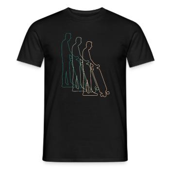 Skater Skateboard Fahrer Skateboardfahrer Retro - Männer T-Shirt - Schwarz - Vorne - AI Model Male 178 light (178cm)