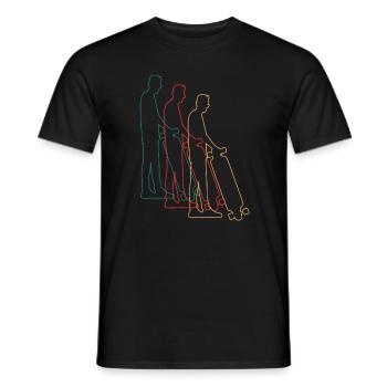 Skater Skateboard Fahrer Skateboardfahrer Retro - Männer T-Shirt - Schwarz - Vorne - AI Model Male 178 light (178cm)