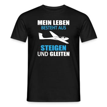 Segelfliegen Lustiger Spruch Segelflieger Geschenk - Männer T-Shirt - Schwarz - Vorne - AI Model Male 178 light (178cm)