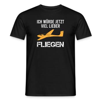 Segelfliegen Lustiger Spruch Segelflieger Geschenk - Männer T-Shirt - Schwarz - Vorne - AI Model Male 178 light (178cm)