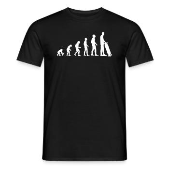 Skater Evolution Lustig Skateboardfahrer - Männer T-Shirt - Schwarz - Vorne - AI Model Male 178 light (178cm)