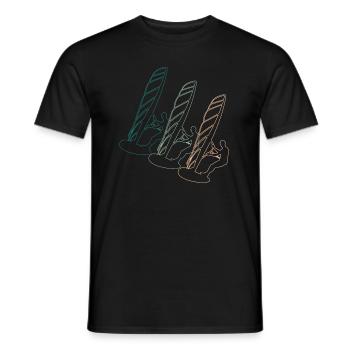 Windsurfen Wassersport Surfbrett Surfer Retro - Männer T-Shirt - Schwarz - Vorne - AI Model Male 178 light (178cm)