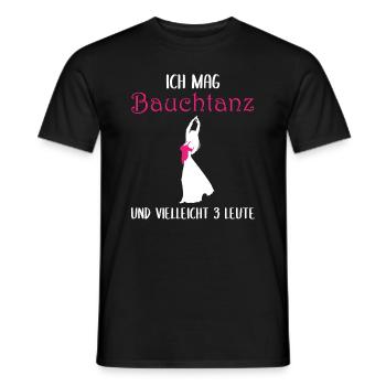 Ich mag Bauchtanz und vielleicht 3 Leute - Männer T-Shirt - Schwarz - Vorne - AI Model Male 178 light (178cm)