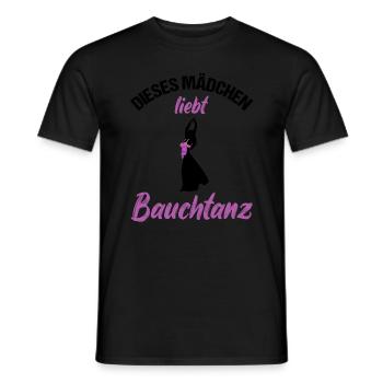 Dieses Mädchen liebt Bauchtanz - Herz - Männer T-Shirt - Schwarz - Vorne - AI Model Male 178 light (178cm)