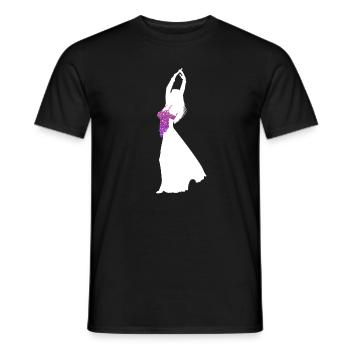 Elegant Belly Dancer Solo Dance Gift - Men's T-Shirt - black - Front - AI Model Male 178 light (178cm)