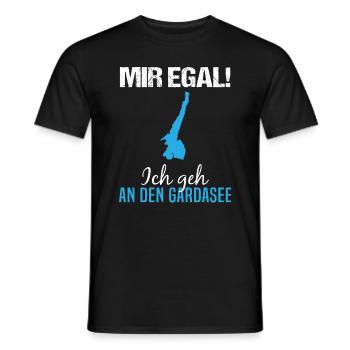 Mir Egal! Gardasee Priorität Geschenk - Männer T-Shirt - Schwarz - Vorne - AI Model Male 178 light (178cm)
