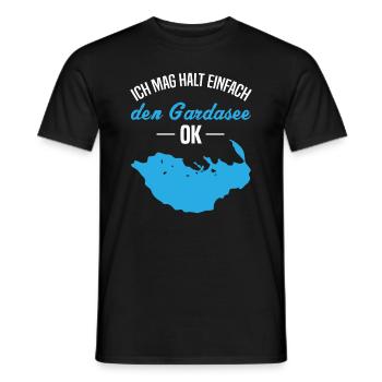 Einfach Gardasee – Mehr braucht man nicht - Männer T-Shirt - Schwarz - Vorne - AI Model Male 178 light (178cm)
