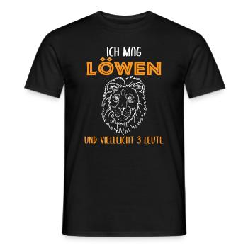 Löwen & 3 Leute – Mein Rudel - Männer T-Shirt - Schwarz - Vorne - AI Model Male 178 light (178cm)
