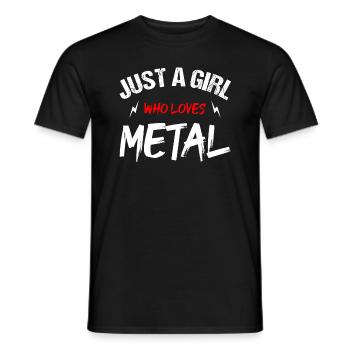 Juste une fille qui aime le métal - Metalherz - T-shirt homme - noir - Devant - AI Model Male 178 light (178cm)