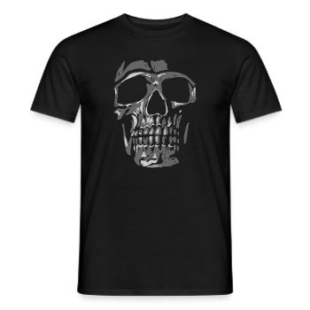 Tête de mort métal symbole lourd musique cadeau - T-shirt homme - noir - Devant - AI Model Male 178 light (178cm)