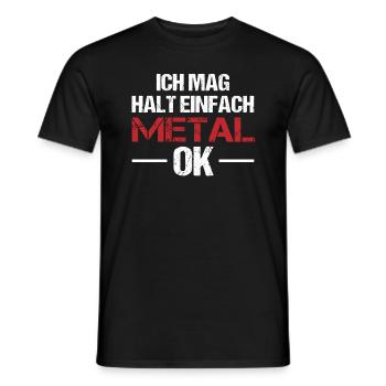 Einfach Metal Liebhaber Statement Geschenk - Männer T-Shirt - Schwarz - Vorne - AI Model Male 178 light (178cm)