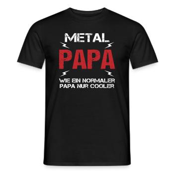 Cooler Metal Papa Musik Vaterliebe Geschenk - Männer T-Shirt - Schwarz - Vorne - AI Model Male 178 light (178cm)