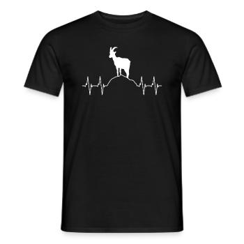 Battement de cœur des montagnes - Magie de la chèvre de montagne - T-shirt homme - noir - Devant - AI Model Male 178 light (178cm)