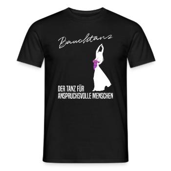 Sinnliche Bewegung - Der anspruchsvolle Bauchtanz - Männer T-Shirt - Schwarz - Vorne - AI Model Male 178 light (178cm)
