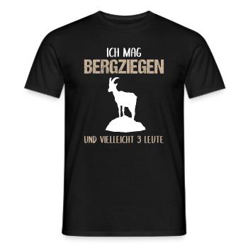 Bergziegenfreund - Männer T-Shirt - Schwarz - Vorne - AI Model Male 178 light (178cm)