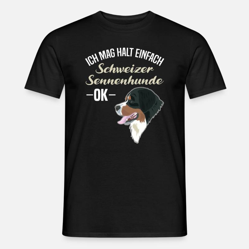 Schweizer Sennenhund Direkte Liebe Geschenk - Männer T-Shirt - Schwarz