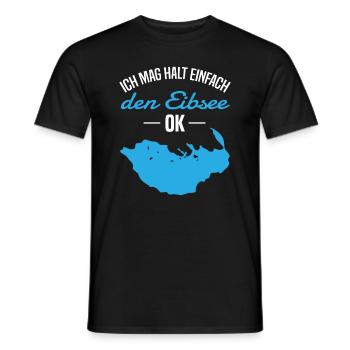 Eibsee Liebe Unverblümt - Natur und Entspannung - Männer T-Shirt - Schwarz - Vorne - AI Model Male 178 light (178cm)