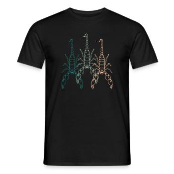Drei Skorpione Trio Exotik Geschenk - Männer T-Shirt - Schwarz - Vorne - AI Model Male 178 light (178cm)