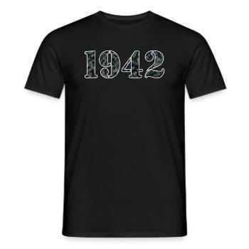 Military Optics 1942 Vintage Birth Year Gift - Men's T-Shirt - black - Front - AI Model Male 178 light (178cm)
