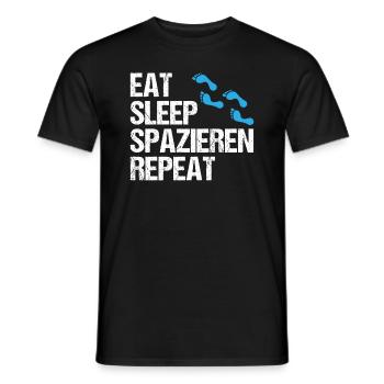 Tägliche Routine Spaziergang Liebhaber Geschenk - Männer T-Shirt - Schwarz - Vorne - AI Model Male 178 light (178cm)