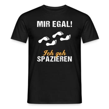 Sorglos Spaziergang Humorvolles Geschenk - Männer T-Shirt - Schwarz - Vorne - AI Model Male 178 light (178cm)