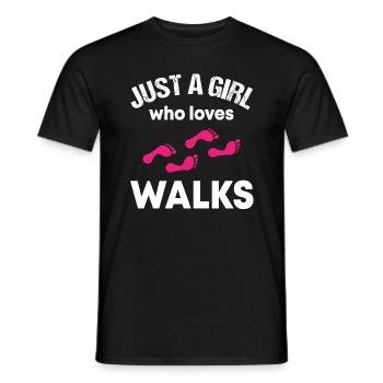 Simple Walk Lover Gift - Men's T-Shirt - black - Front - AI Model Male 178 light (178cm)