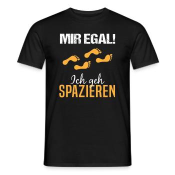 Sorglos Spaziergang Humorvolles Geschenk - Männer T-Shirt - Schwarz - Vorne - AI Model Male 178 light (178cm)