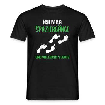 Humorvolle Spaziergang-Liebhaber Einsiedler - Männer T-Shirt - Schwarz - Vorne - AI Model Male 178 light (178cm)