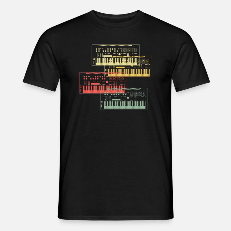 Synthesizer Sammlung Musik Design - Männer T-Shirt - Schwarz