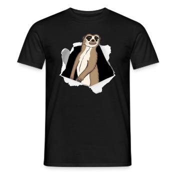 Paresseux épidémie carton cadeau mignon - T-shirt homme - noir - Devant - AI Model Male 178 light (178cm)