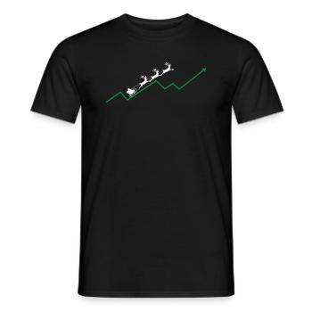 Festive Upward Sleigh Christmas Magic - Men's T-Shirt - black - Front - AI Model Male 178 light (178cm)