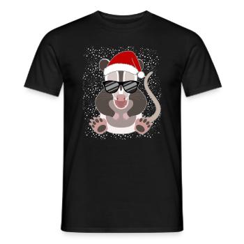 Cool Christmas Dax Sunglasses Snowflakes - Men's T-Shirt - black - Front - AI Model Male 178 light (178cm)