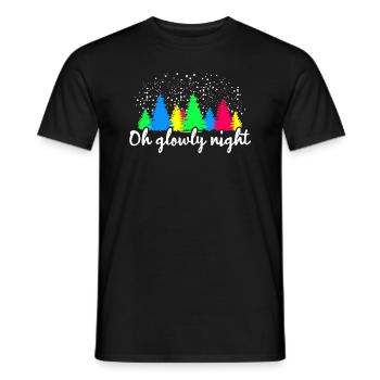 Buntes Tannenwald Glowly Night Kunst - Männer T-Shirt - Schwarz - Vorne - AI Model Male 178 light (178cm)