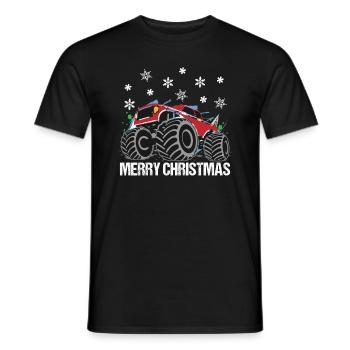 Weihnachtstruck Festliche Fahrt Geschenk - Männer T-Shirt - Schwarz - Vorne - AI Model Male 178 light (178cm)