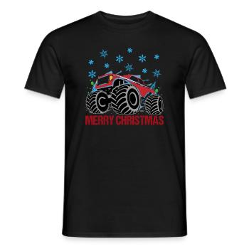 Weihnachtstruck Festliche Fahrt Geschenk - Männer T-Shirt - Schwarz - Vorne - AI Model Male 178 light (178cm)
