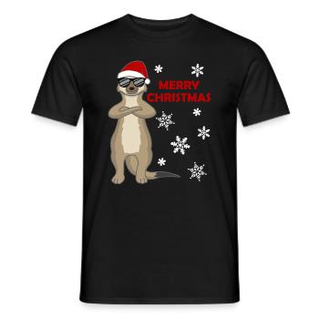 Merry Slothmas – Sloth Christmas Greeting - Men's T-Shirt - black - Front - AI Model Male 178 light (178cm)
