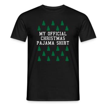 Chemise de pyjama officielle de la forêt de Noël - T-shirt homme - noir - Devant - AI Model Male 178 light (178cm)