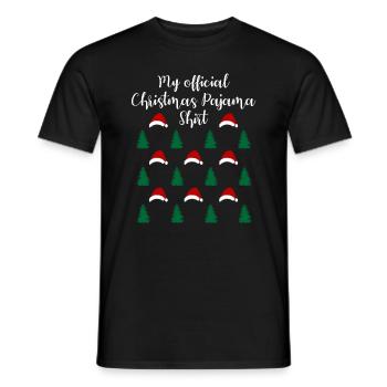 Waldweihnacht mit Mützen Offizielles Schlafshirt - Männer T-Shirt - Schwarz - Vorne - AI Model Male 178 light (178cm)