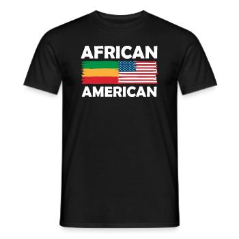 African American Roots Pride Flag - Men's T-Shirt - black - Front - AI Model Male 178 light (178cm)