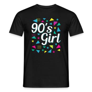 Rétro des années 90 Girl Power Style Pop Culture - T-shirt homme - noir - Devant - AI Model Male 178 light (178cm)