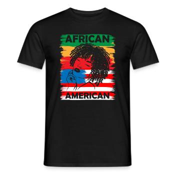 Pride & Power – African American - Men's T-Shirt - black - Front - AI Model Male 178 light (178cm)