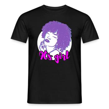 90s Vibes Statement - Men's T-Shirt - black - Front - AI Model Male 178 light (178cm)